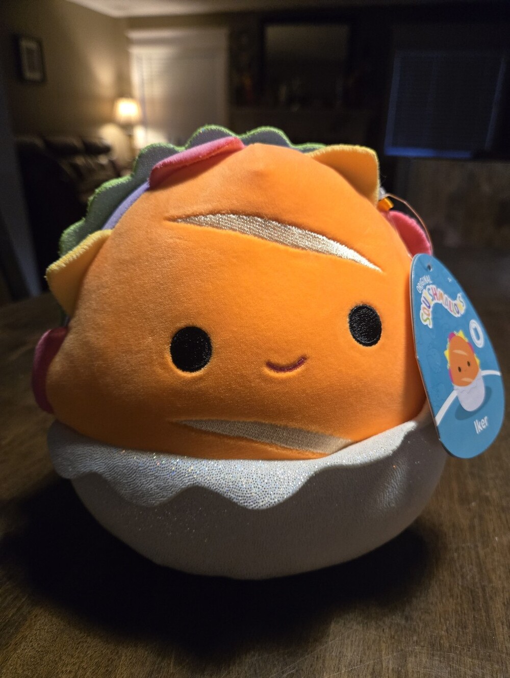 NWT Squishmallows 7.5" Iker the Hoagie Sandwich Plush Neon Food Squad